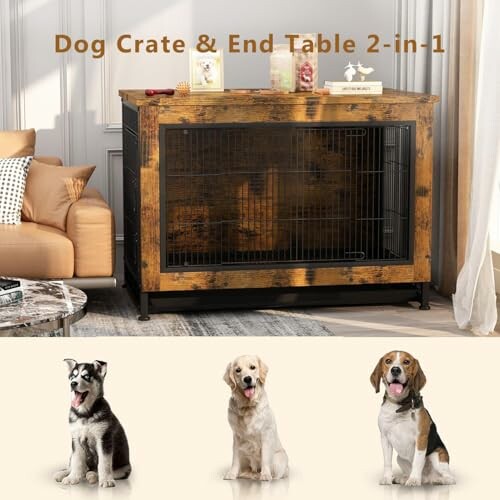 Lamerge Wooden Dog Crate