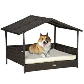 PawHut Wicker Dog House