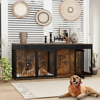 Extra Large Dog Crate with Double Rooms