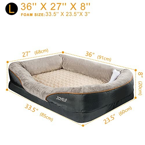 JOYELF Large Memory Foam Dog Bed