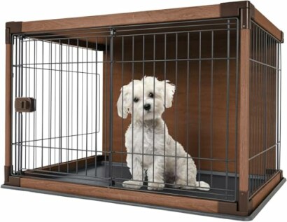 IRIS USA Wooden Dog Crate