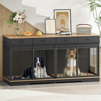 71" Double Dog Crate Furniture